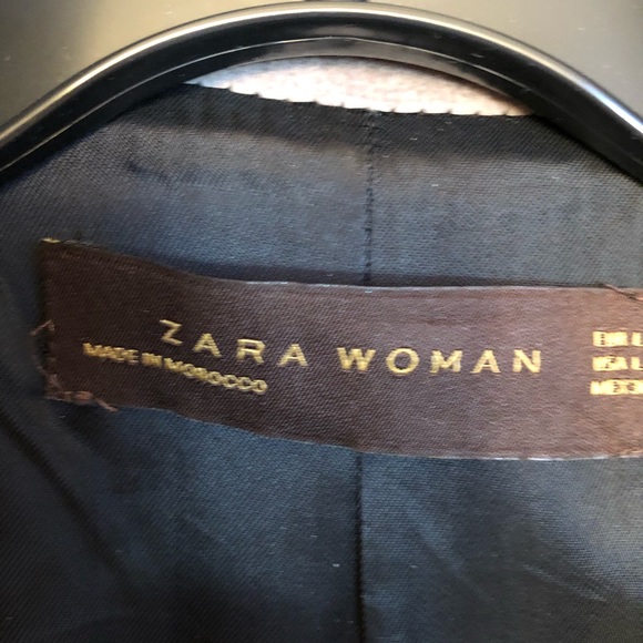 Zara 100% wool car coat in neutral taupe - Picture 5 of 7